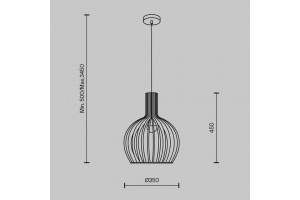 Подвесной светильник Maytoni Roots MOD194PL-01W - 2