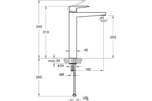 Смеситель для раковины VitrA Root Square хром - 2