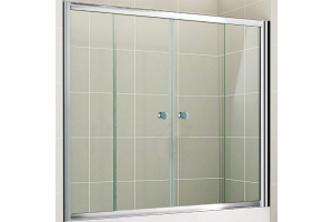 Шторка на ванну Cezares Pratico VF2 150/140 C Cr