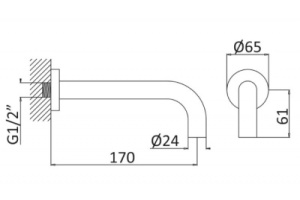 Излив для ванны Cezares Leaf медь (LEAF-SC-SS) - 3