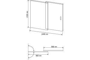 Шторка на ванну RGW Screens SC-40 100x150 - 2
