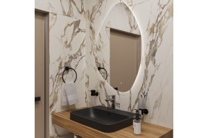 Зеркало DIWO Валдай 70 с подсветкой светодиодной, сенсорный выключатель, настенное - 3