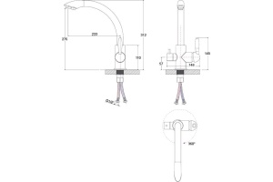 Смеситель Paulmark Essen для кухонной мойки, антрацит Es213001-401 - 2