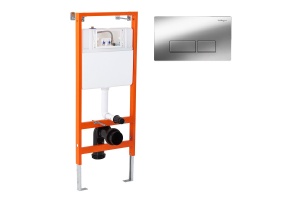 Система инсталляции BelBagno с кнопкой смыва хром