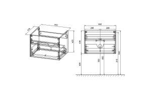 Тумба с раковиной Vincea Chiara 60 темное дерево - 3