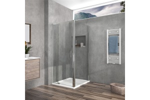 Душевой уголок Vincea Intra 90х90 хром стекло прозрачное - 2