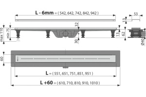 Душевой лоток AlcaPlast APZ18 550M - 3