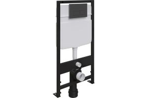 Комплект Унитаз подвесной STWORKI Дублин SETK3504-0605 с микролифтом + Система инсталляции для унитазов EWRIKA ProLT 0026-2020 с кнопкой смыва 0044 черной матовой - 2