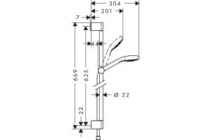 Душевой гарнитур Hansgrohe Croma Select S Multi 26560400 - 2