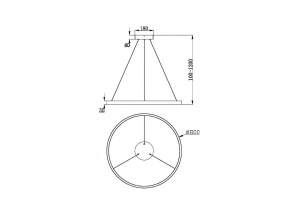 Подвесной светильник Maytoni Rim 1 MOD058PL-L42B3K - 2