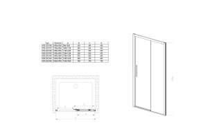 Душевая дверь в нишу Vincea Soft 110х195 профиль темный хром стекло прозрачное  - 3