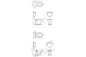 Чаша для унитаза с высоким бачком Simas Lante LA01 - 3