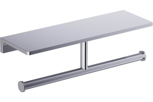 Держатель туалетной бумаги Timo Selene 10045/00 двойной, с полкой для телефона