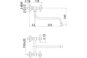 Смеситель Milardo Duplex DUPSB00M09 для кухонной мойки - 3