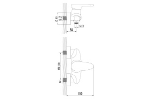 Смеситель для душа Lemark Status хром (LM4403C) - 2