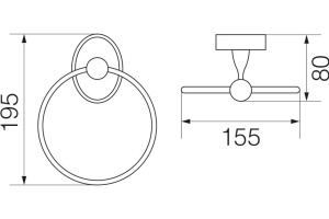 Полотенцедержатель Veragio Bonjour VR.BNR-7823.BR бронза - 2