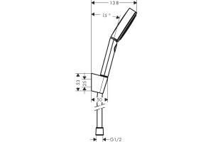 Душевой гарнитур Hansgrohe Pulsify Relaxation 105 3jet матовый черный - 2