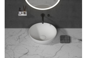 Раковина чаша Armadi Art Monaco круглая, белая матовая 35 см (879-35) - 2