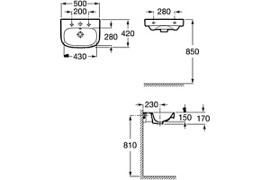 Раковина Roca Debba 50x42 - 2