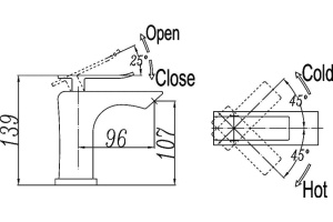 Смеситель BelBagno Ticino TIC LVM CRM для раковины - 2