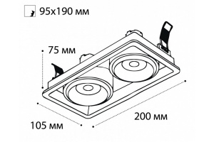 Встраиваемый светильник Italline DE-312 DE-312 black - 3