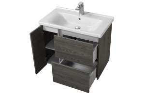 Тумба под раковину Aquaton Стоун 80 темное дерево - 3
