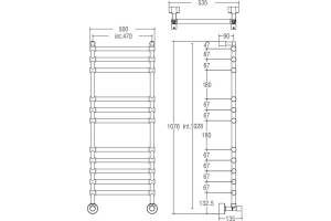 Полотенцесушитель водяной Margaroli Sole 464-11, хром - 2