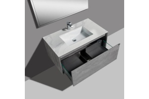 Тумба с раковиной Black&White Universell 100 серая - 2