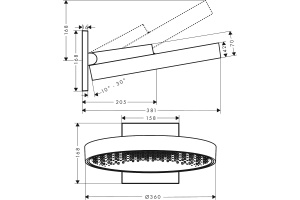 Верхний душ Hansgrohe Rainfinity 26230000 - 3