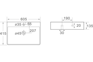 Раковина SantiLine SL-1003 - 2