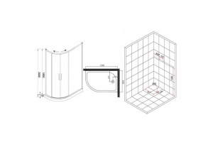 Душевой уголок Esbano 120х80 хром (ESUGD8027AR) - 2