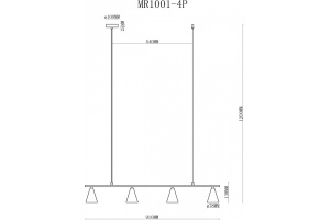 Подвесной светильник MyFar Milla MR1001-4P - 3