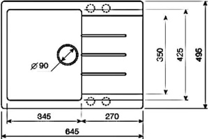Мойка кухонная Lava L1 кремовая - 3