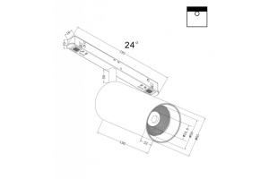 Светильник на штанге Maytoni Focus LED TR032-2-20W3K-S-B - 3
