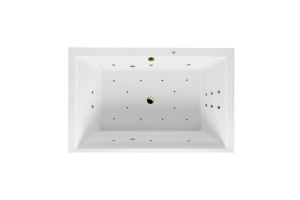 Ванна акриловая Excellent Crown Lux Ultra 190х120 с гидромассажем белый - бронза