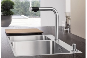 Смеситель для кухонной мойки Blanco Vonda хром, черный (518435) - 2