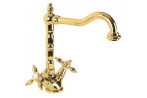 Смеситель для раковины Cezares NOSTALGIA золото 24 карат (NOSTALGIA-LS2-03/24) - 3