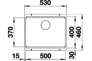 Мойка из гранита Blanco Etagon серый (522227) - 3