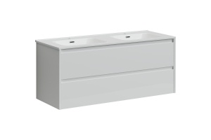 Тумба под раковину подвесная Sancos Libra 120 белая глянцевая