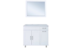 Комплект мебели Misty Купер 90 L с бельевой корзиной белый