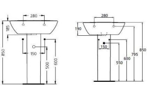 Пьедестал Ideal Standard Ocean (W306201) - 2