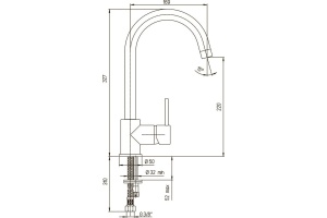 Смеситель для кухни Paini Cox 78CR572 - 2