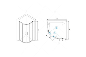 Душевой уголок RGW PA-51 02085100-11 - 2
