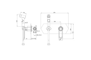 Смеситель Lemark Prizma LM3919C с гигиенический душем встраиваемый, хром - 2