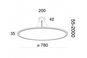 Подвесной светодиодный светильник Maytoni Cosmos MOD057PL-L78W4K - 2