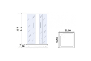 Душевой уголок River Morava 80/24 MT (10000008321) - 2