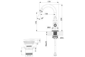 Смеситель Lemark Spark LM6707RG для раковины - 2
