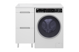 Тумба под стиральную машину Misty Байкал 40 белая глянцевая