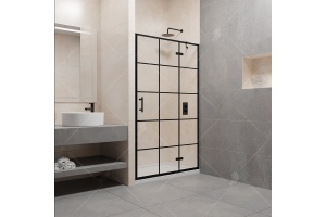 Душевая дверь RGW Passage PA-07B R 120х195 профиль черный стекло прозрачное