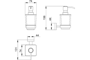 Дозатор для жидкого мыла Timo  (10039/00 chrome) - 2